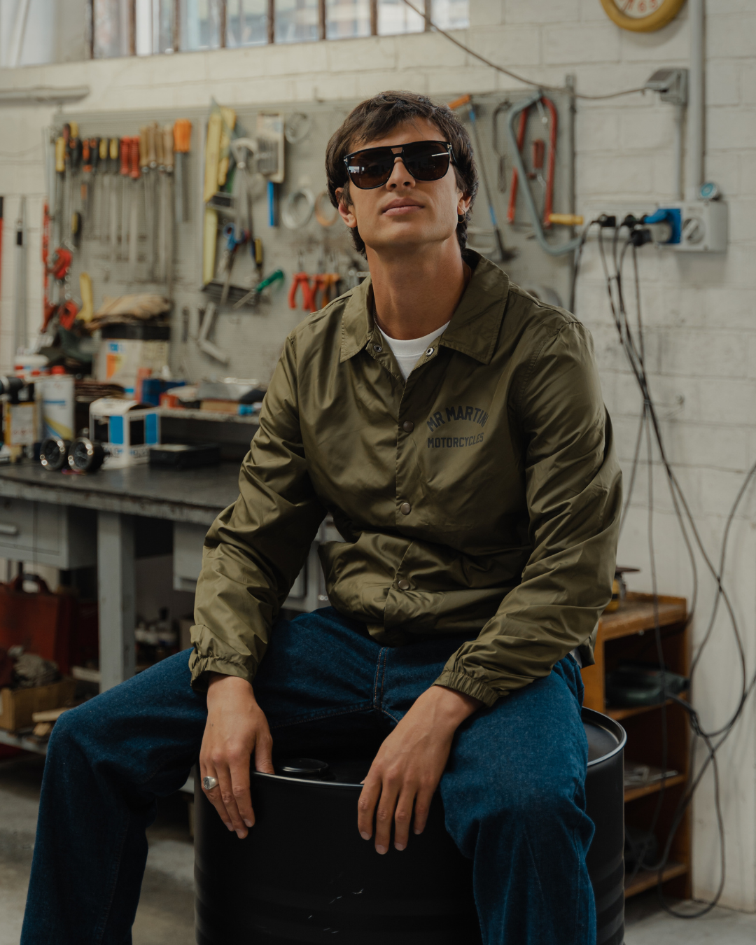 Mr Martini Coach Jacket - Military Green